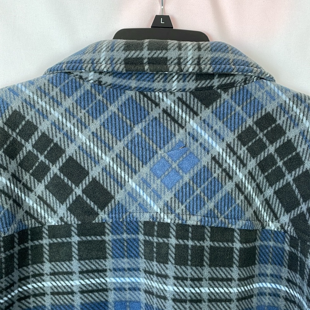 Freedom Foundry Blue and Gray Plaid Super Plush Men's Shirt Jacket - Size XXL - Picture 7 of 15